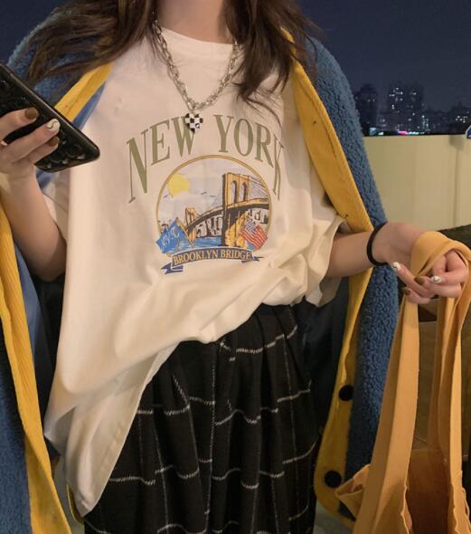 Tシャツ　メンズ　夏新作　ファッショントップス　 半袖Tシャツ