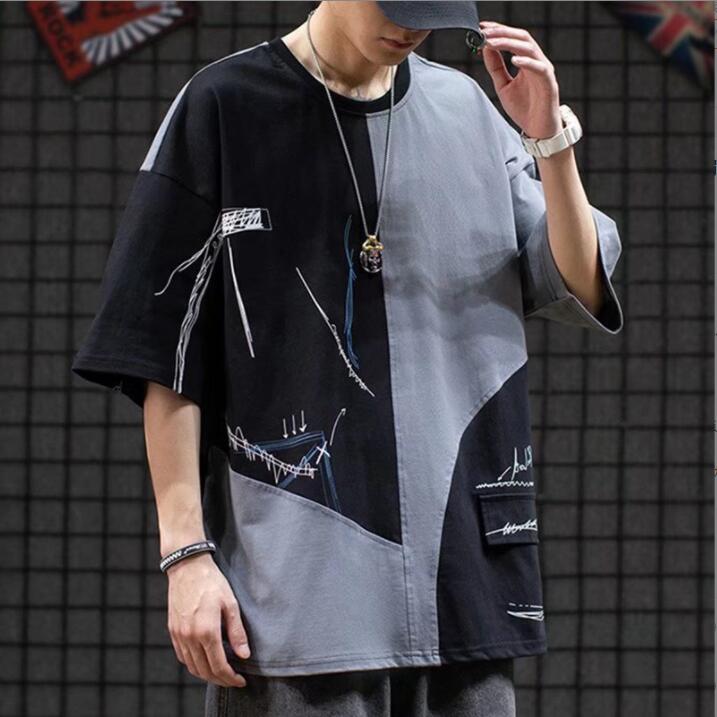 韓国風  Tシャツ　メンズ半袖Tシャツ　　　春夏　　ファッション半袖★M-2X