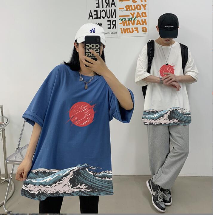 韓国風  Tシャツ　カップル半袖Tシャツ　夏の新しい　学生　ファッション半袖★M-3X