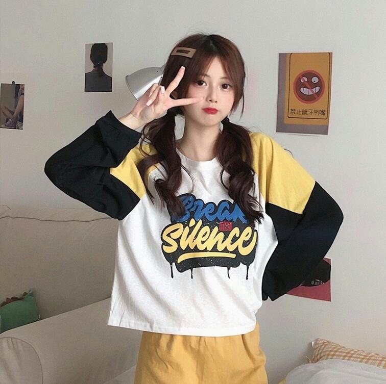 韓国風　レディース　Tシャツ　新しい春　カジュアル　ファッションTシャツ　ブラウス★M-XL