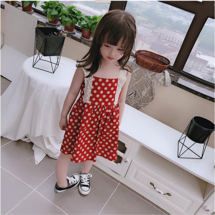子供服夏服★女の子スリップドレス★ファッションドレス子供夏服★韓国風子供夏服★90-130