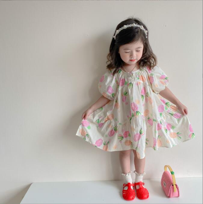 子供服夏服★女の子半袖ドレス★ファッションドレス子供夏服★韓国風子供夏服★90-130