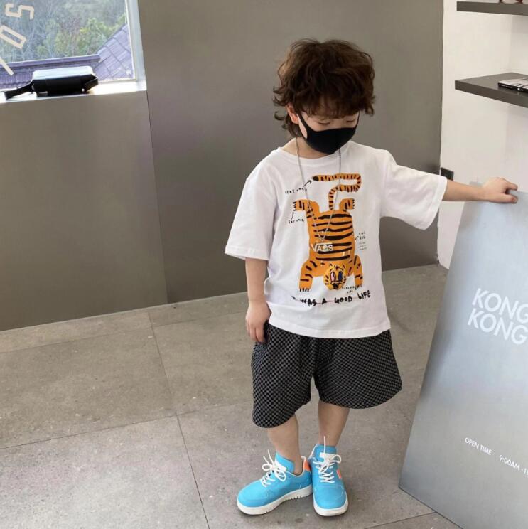 子供服夏新しい★男の子女の子半袖Tシャツ★韓国風Tシャツ★ファッションTシャツ★90-140