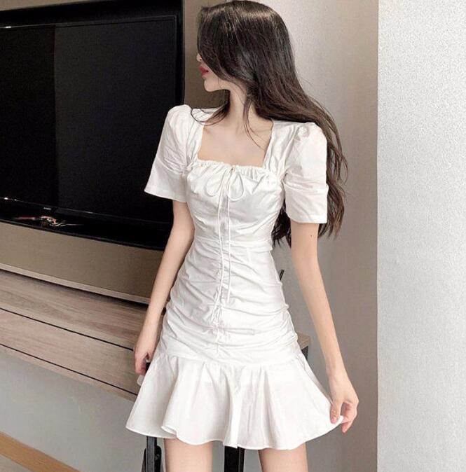 夏レディースドレス★韓国風半袖ドレス★ファッションドレス★S-2X