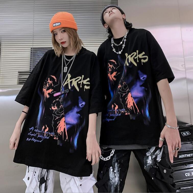 韓国風  シャツ　カップル半袖Tシャツ　夏の新しい　スポーツウェア　ファッション半袖Tシャツ★M-2X