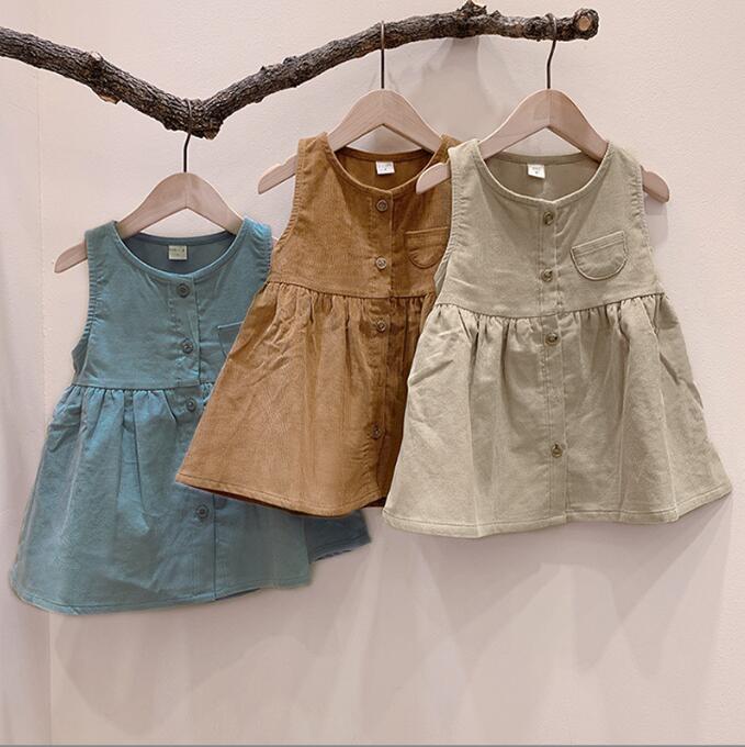 子供服夏服★女の子ベストドレス★ファッションドレス子供服★韓国風子供夏服★73-120