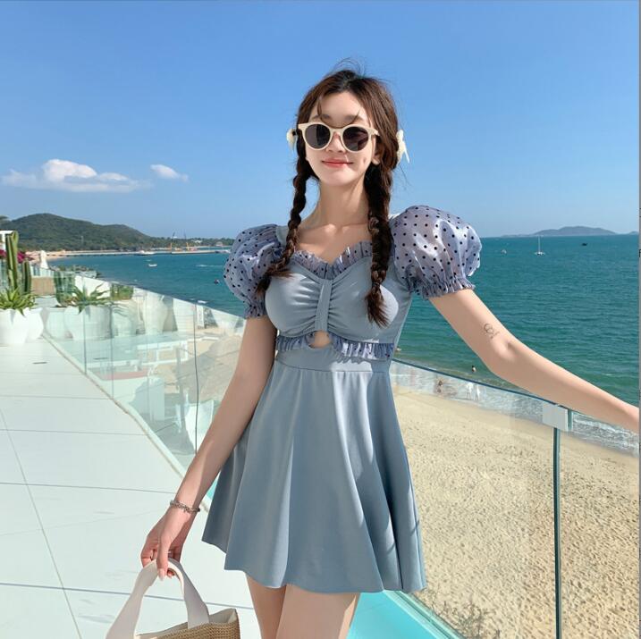 水着 ワンピース レディース 体型カバー オールインワン 大きいサイズ ママ 水泳服 スイムウェア★S-XL
