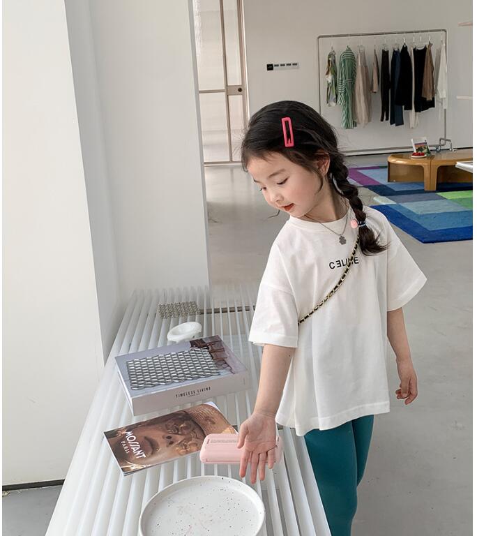 子供服夏服★女の子半袖Tシャツ★ファッションTシャツ★韓国風子供夏服★80-150
