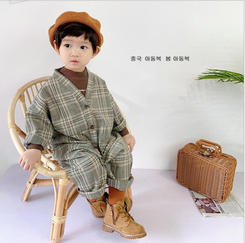 新しい韓国の男の子の秋のスーツ2021年秋の赤ちゃんの子供のワンピーススーツ