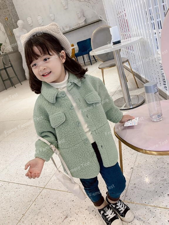 女の子  ラムズウール　トップス 可愛いコート 子供服 キッズ服 冬新作 おしゃれ