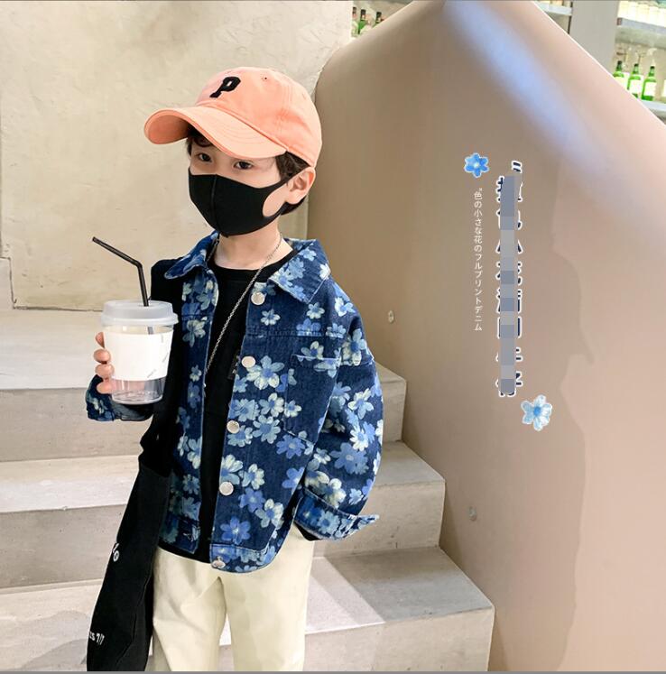子供服春秋服★男の子デニムジャケット★ファッションコート子供服★潮流子供服★90-130