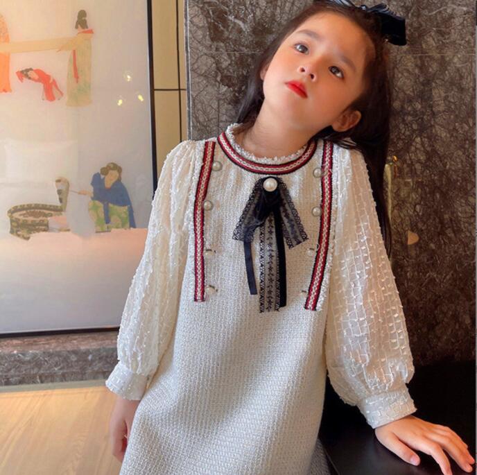 春秋新作 女の子 韓国風ドレス  子供服 ファッションドレス キッズ服 ★90-140