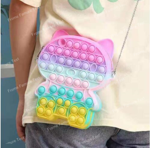 プッシュポップ ショルダーバック シリコン 子供用 game  スクイーズ玩具 スマホポーチ　ストレス解消