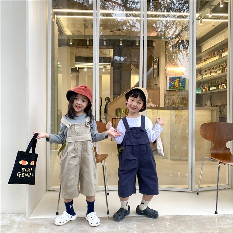 韓国風子供服　ジーンズ　　オーバーオール　子供ジーンズ　　カジュアル　ボトムス