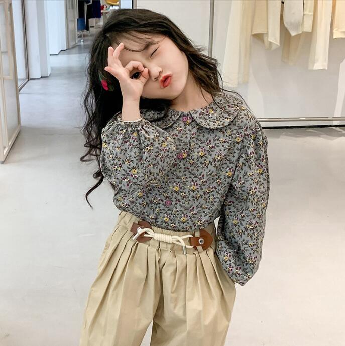 子供服春秋服★女の子シャツ★ファッションシャツ子供春服★潮流子供春服★90-130