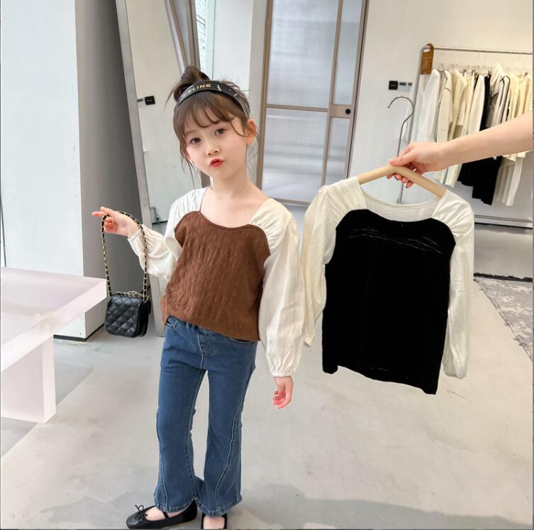 子供服春秋服★女の子Tシャツ★ファッションTシャツ子供春服★潮流子供春服★80-130