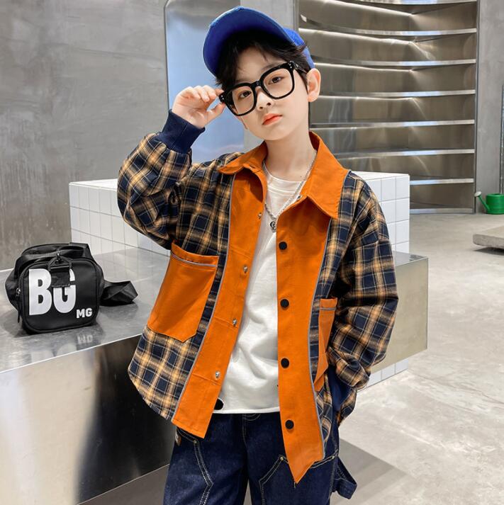 春秋新しい★男の子シャツ★子供服シャツ★ファッションオールマッチ★120-170