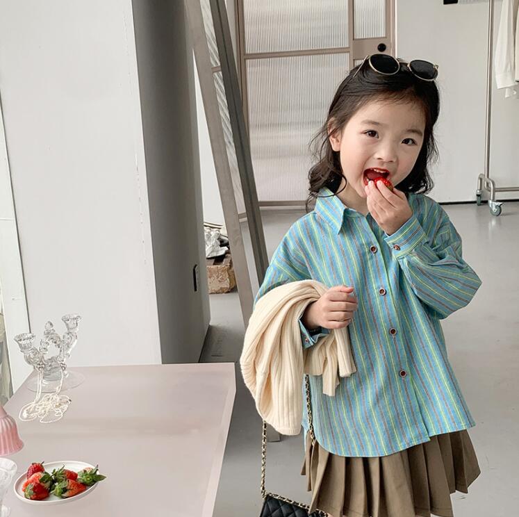 子供服春秋服★女の子シャツ★ファッション シャツ子供春服★潮流子供春服★80-150