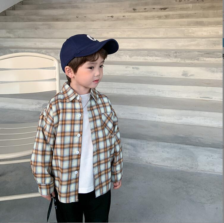 子供服春秋服★男の子シャツコート★ファッションシャツ子供春服★潮流子供春服★90-140