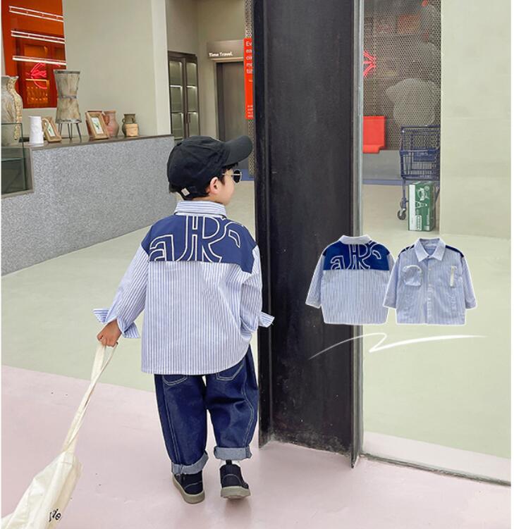 子供服春秋服★男の子シャツ★ファッションシャツ子供春服★潮流子供春服★80-140