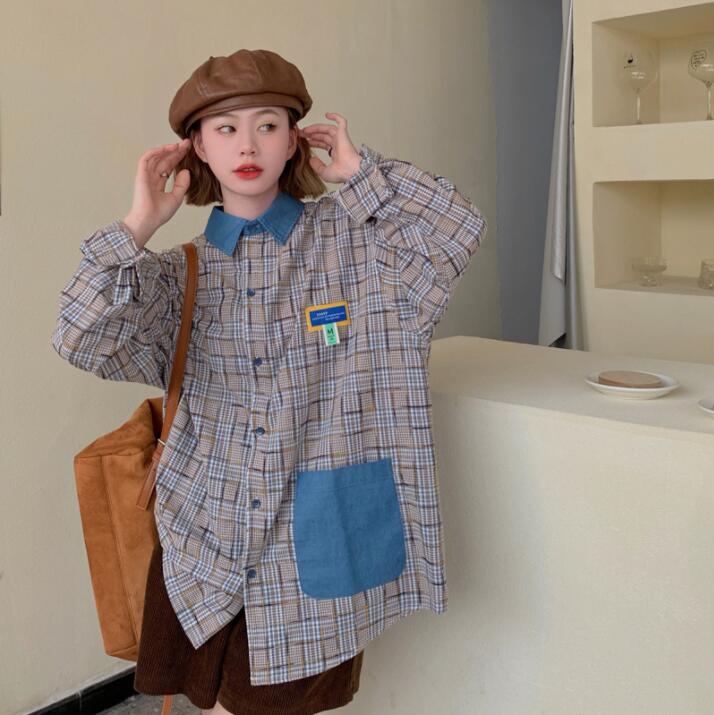 韓国風　レディース　シャツ　春秋新作　カジュアル　シャツトップス　ブラウス★M-XL