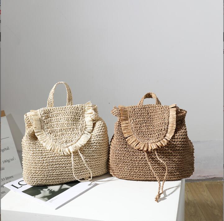 韓国風ストローバッグ レディース カゴバッグ★ショルダーバッグ ★ファッションバックパック
