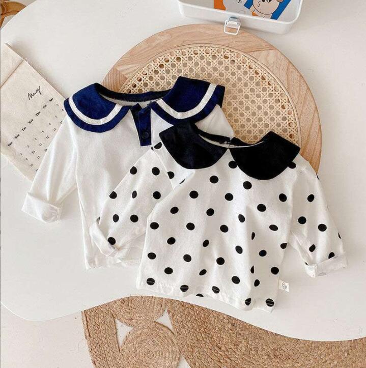 子供服春夏服★女の子長袖Tシャツ★ファッションTシャツ子供服★韓国風子供春服★80-120