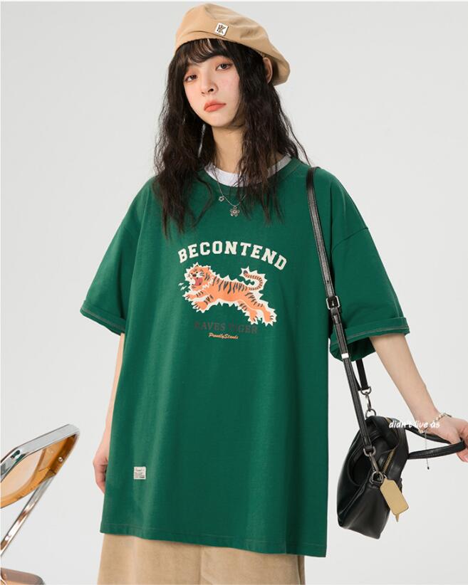 韓国風　レディース　半袖Tシャツ　新しい夏　カジュアル　ファッション半袖Tシャツ　★M-2XL