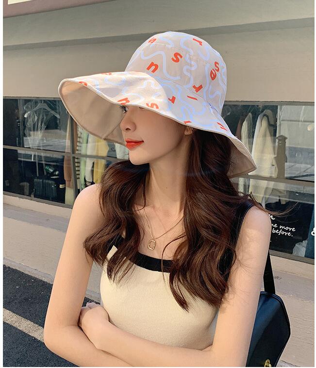 夏レディース帽子★薄い漁師の帽子★日焼け止め、日よけ帽★ファッションハット★紫外線対策