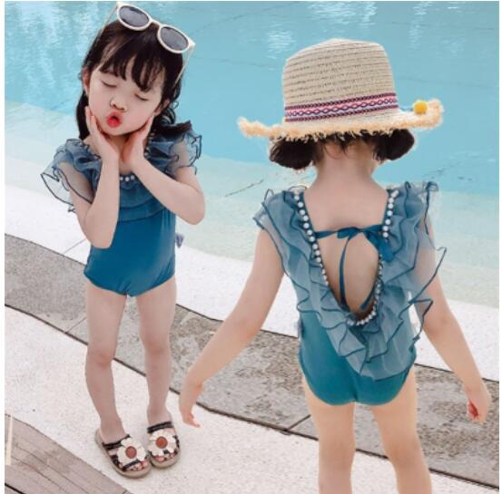 韓国風子供水着 キッズ 女の子 ベビー 子供用 オールインワン　連体水着 uvカット キッズ水着