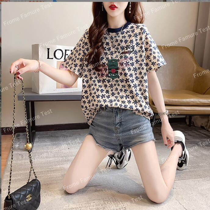 韓国風 レディース 半袖Tシャツ 新しい夏 気質 ファッションTシャツ 学生Tシャツ グリーン 2XL Tシャツ 