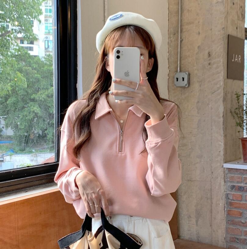 韓国風　レディース　長袖パーカーTシャツ　新しい春，気質，ファッションTシャツ　★M-X