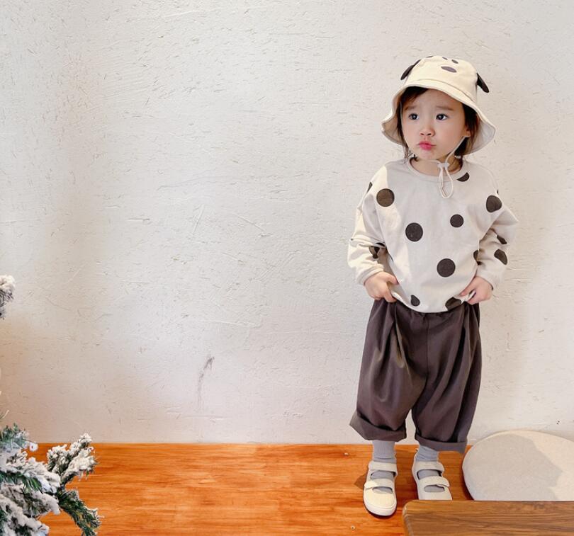 子供服春夏服★女の子長袖Tシャツ★ファッションTシャツ子供服★韓国風子供夏服★80-130
