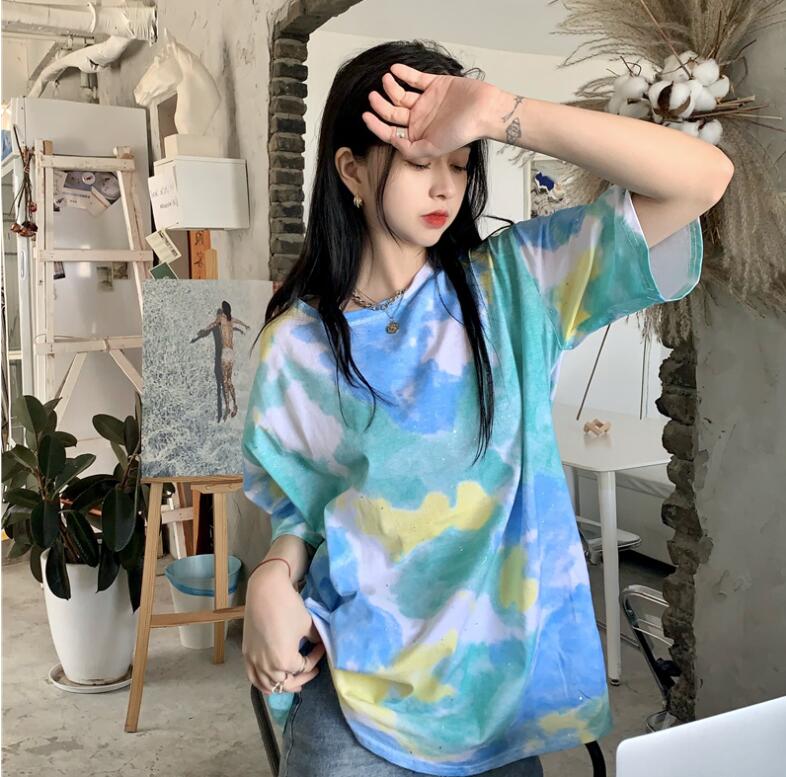 韓国風　レディース　半袖Tシャツ　新しい夏，気質，ファッションTシャツ　★M-X