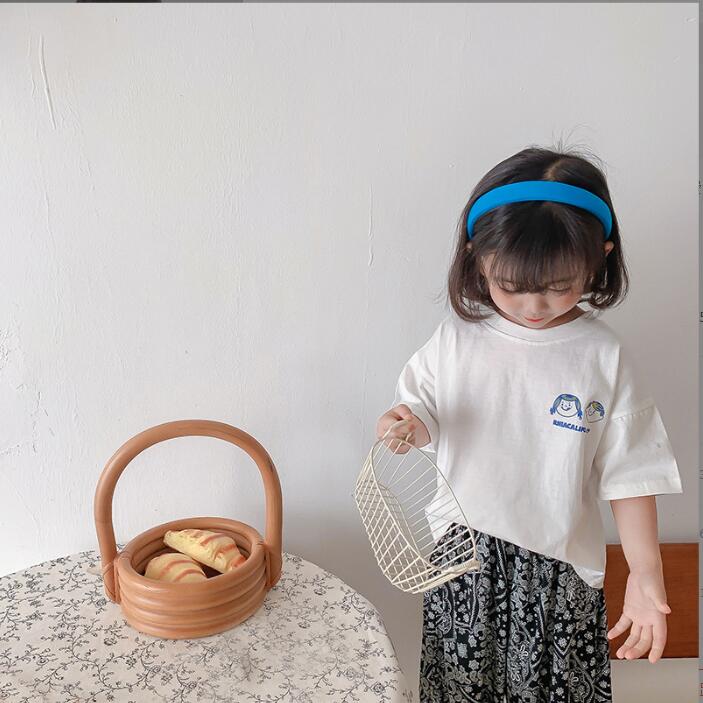 子供服夏服★女の子半袖Tシャツ★ファッションTシャツ★韓国風子供夏服★80-130