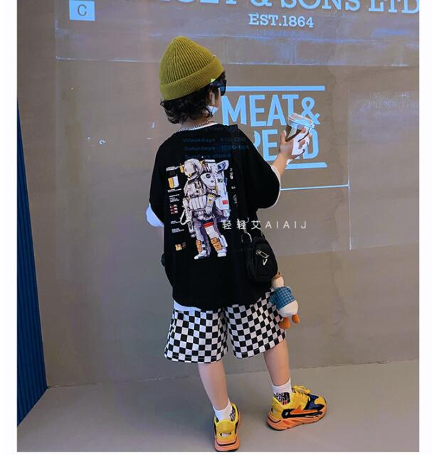 子供服夏服★男の子半袖Tシャツ★ファッショ半袖Tシャツ子供夏服★潮流子供夏服★100-170