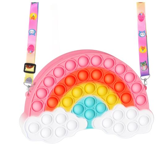 プッシュポップ ショルダーバック シリコン 子供用 game  スクイーズ玩具 スマホポーチ　ストレス解消