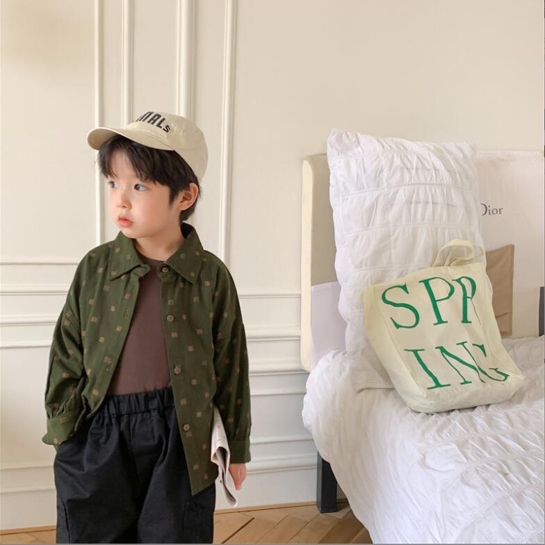 子供服春秋服★男の子の女の子シャツコート★ファッションシャツ子供春服★潮流子供春服★90-140