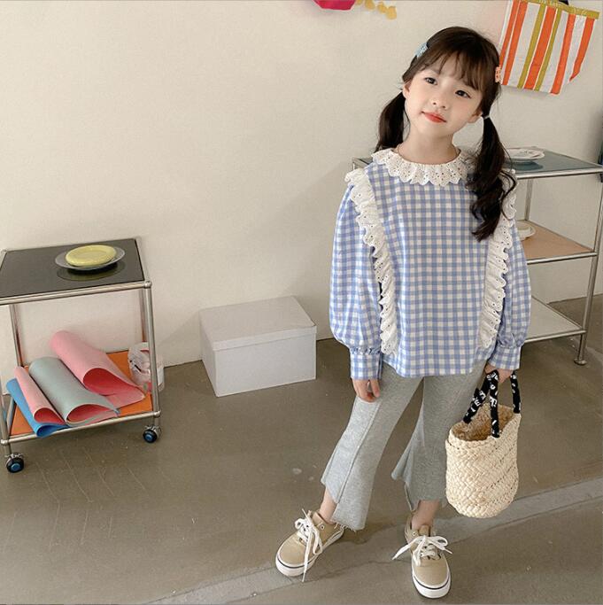 子供服春秋服★女の子シャツ★ファッションシャツ子供春服★潮流子供春服★90-150