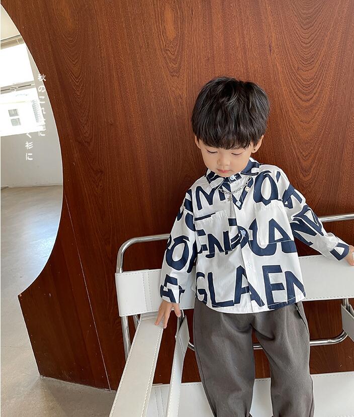 子供服春秋服★男の子シャツ★ファッションシャツコート子供春服★潮流子供春服★80-140
