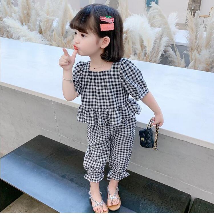 子供服夏服★女の子シャツ+パンツ★ファッション2点セット子供夏服★韓国風子供夏服★90-140