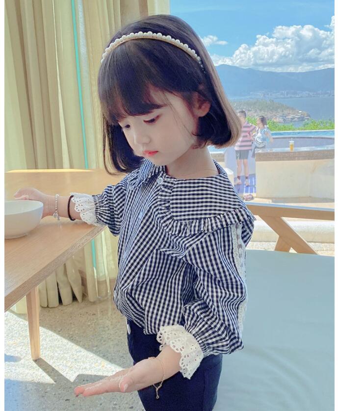 子供服春秋服★女の子シャツ★ファッションシャツ子供春服★韓国風子供春服★90-140