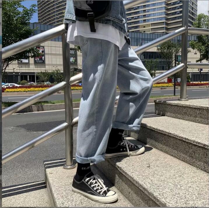 春と夏デニムパンツ  メンズ ジーンズ  ボトムス    ストレートワイドレッグパンツ，ファッション★M-2X