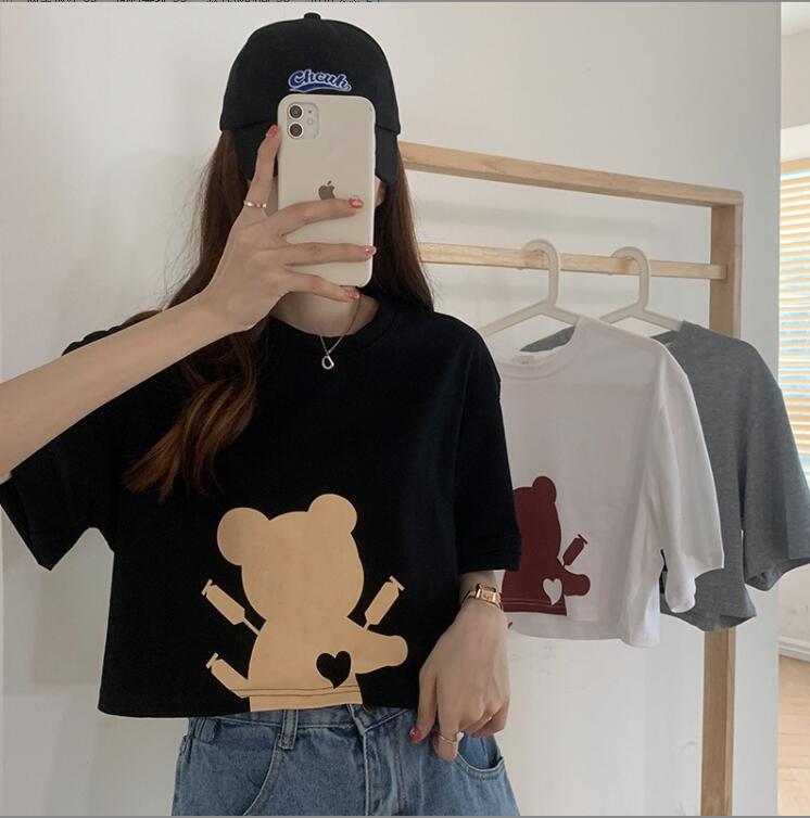 韓国風　レディース　半袖Tシャツ　夏新作　ファッションTシャツトップス　★M-XL