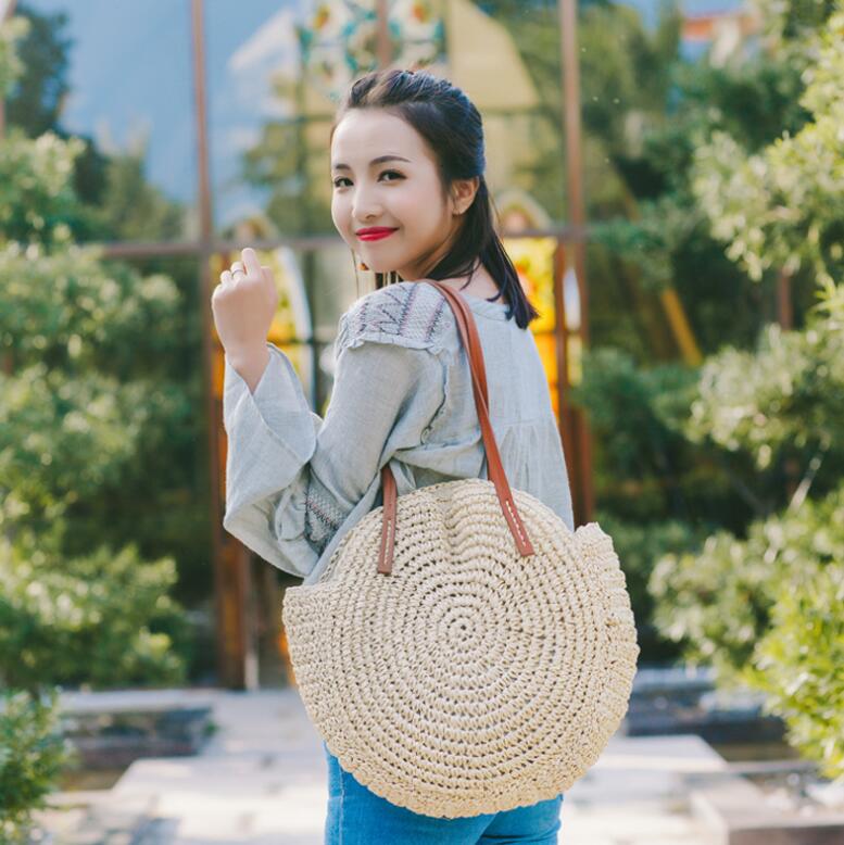 韓国風ストローバッグ レディース カゴバッグ★ショルダーバッグ ★ファッションハンドバッグ