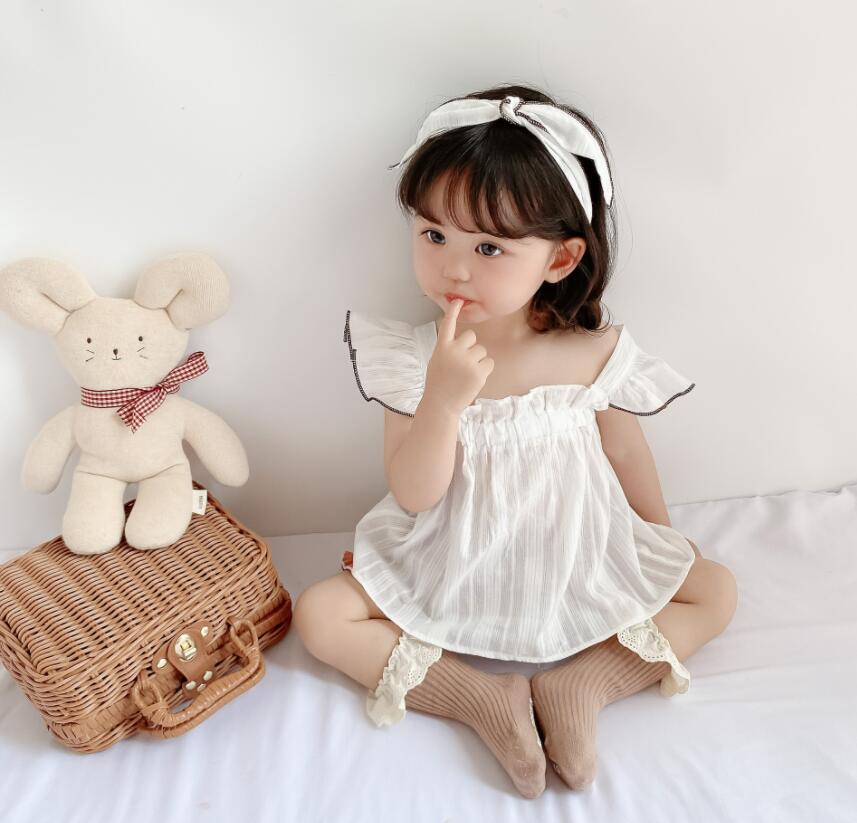 超人気　夏★半袖Tシャツ+パンツ+ヘアバンド★赤ちゃん 夏服★ファッション赤ちゃん3点セット★66-100