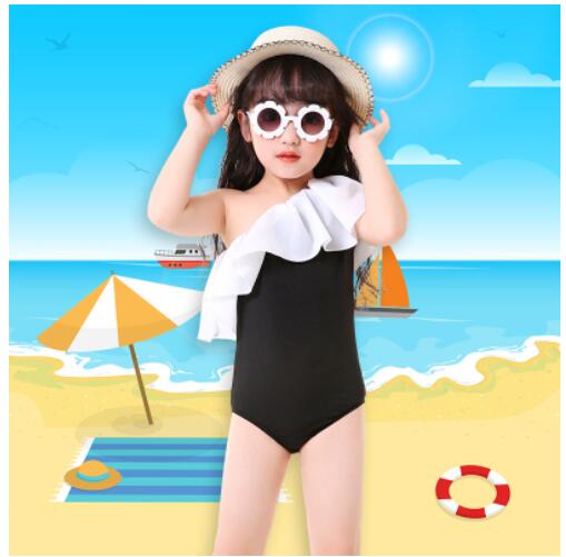 韓国風子供水着 キッズ 女の子 ベビー 子供用 オールインワン　連体水着 uvカット キッズ水着