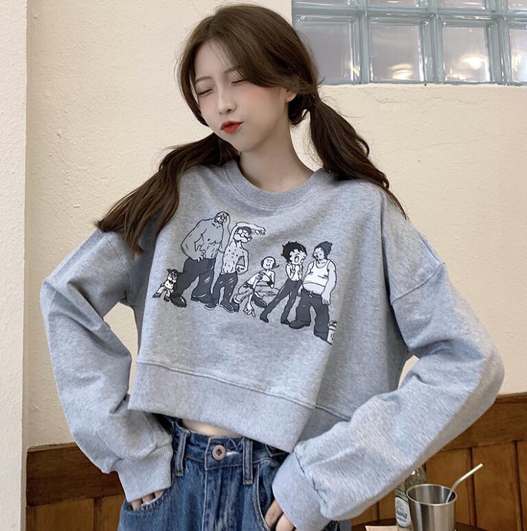 韓国風　レディース　長袖パーカーTシャツ　新しい春，気質，ファッションTシャツ　★M-X
