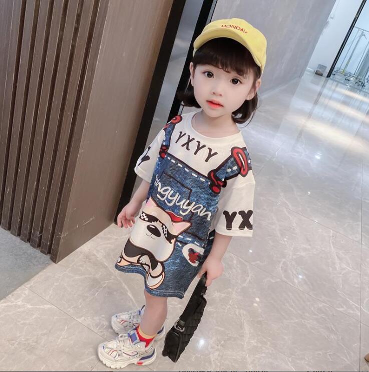 子供服夏服★女の子半袖ドレス★ファッションドレス★韓国風子供夏服★90-130