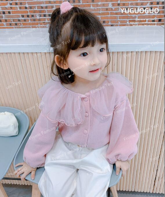 春秋女の子コート、ニットカーディガン、かわいいセーターコート、子供服、新作ファッション★66-110